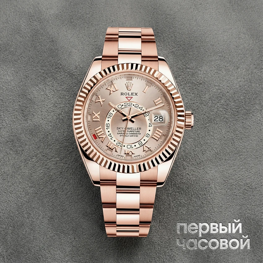 Sky-Dweller Rose Gold Sundust Roman Dial