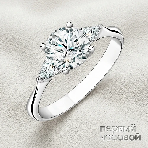 Кольцо с бриллиантом 3,33 ct. L/VVS2 (3 Excellent)