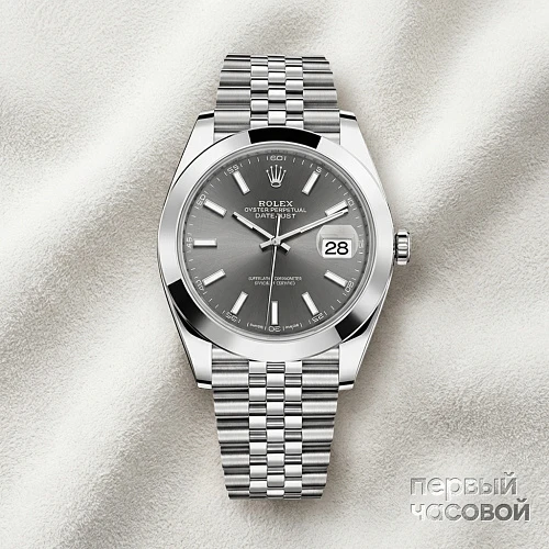 Oyster Perpetual Datejust 41 Mm Dark Rhodium