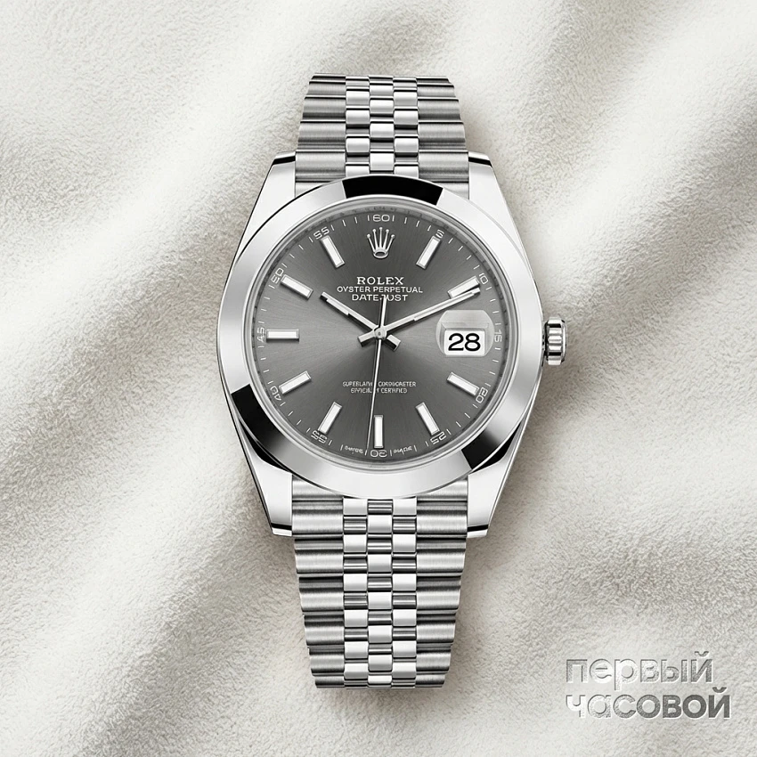 Oyster Perpetual Datejust 41 Mm Dark Rhodium