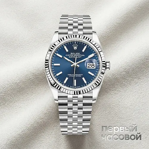 Datejust 36mm Steel & White Gold Blue Dial