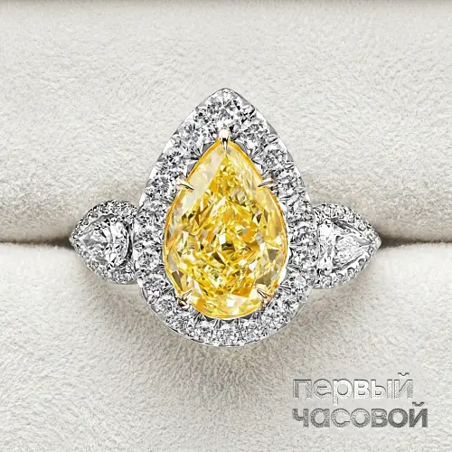 Кольцо С Бриллиантом 5,63 Ct. F.l.y/Vs1