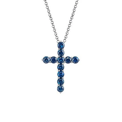 Крест с сапфирами 1,53 ct. 
