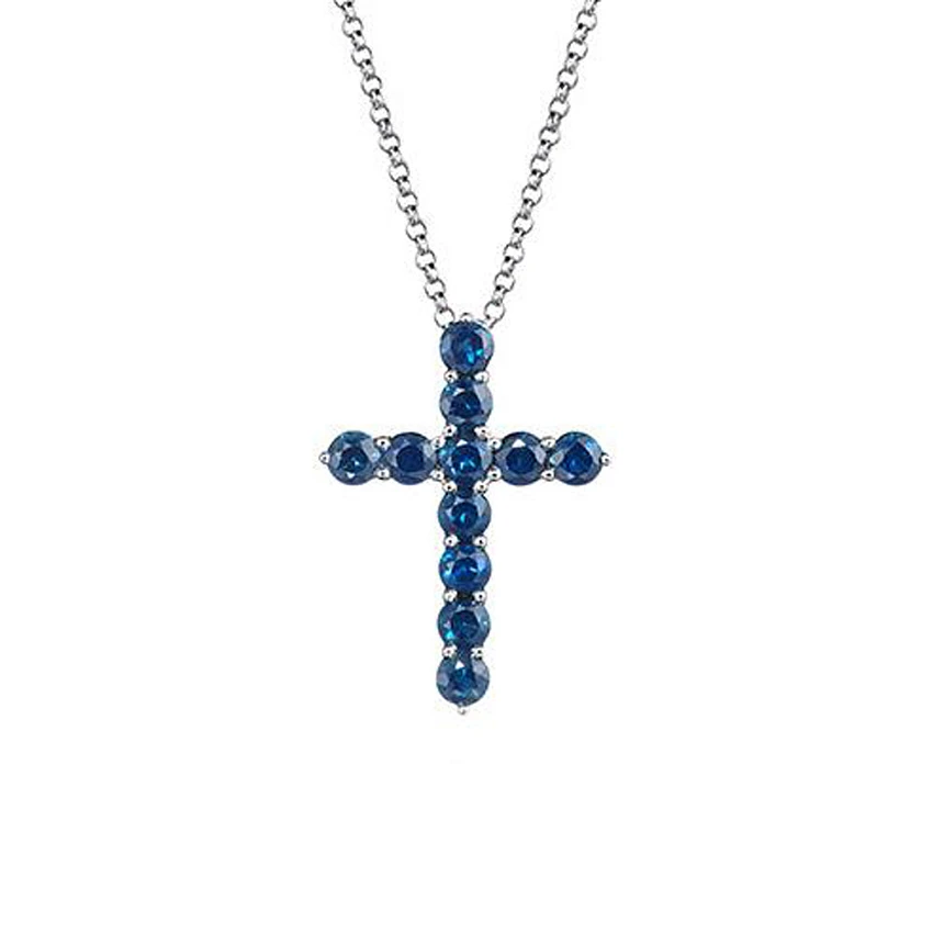 Крест с сапфирами 1,53 ct. 
