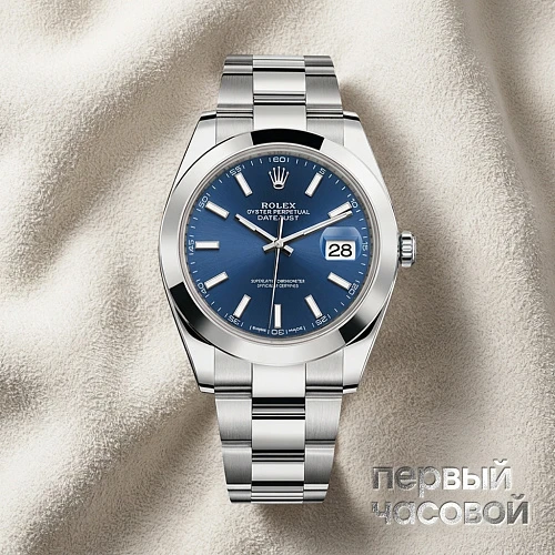 Oyster Perpetual Datejust 41 Mm Blue Sticks