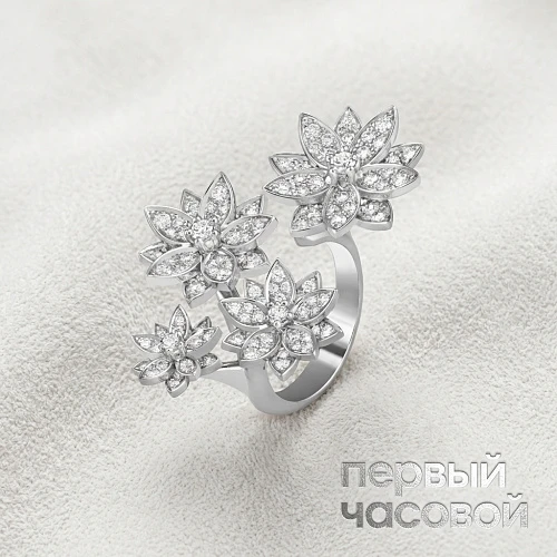Lotus Between The Finger Ring, 4 Flowers