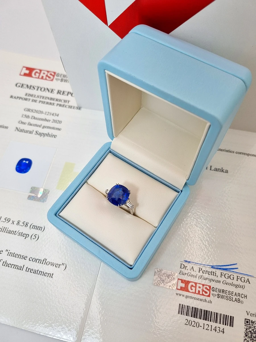 Купить украшение NO NAME КОЛЬЦО С САПФИРОМ 11,86 CT. &quot;INTENSE CORNFLOWER&quot; : в наличии в Москве!