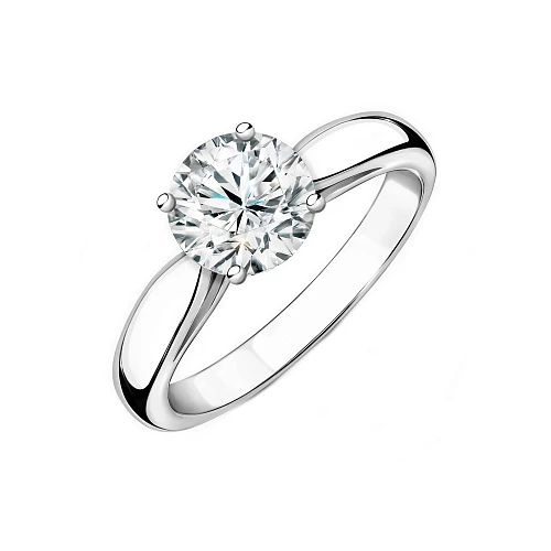 Кольцо с бриллиантом 2,22 ct. K/VVS1 (3 excellent)