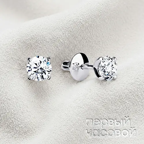 Серьги 1,02/1,05 ct. J/IF (3 Excellent) Round Diamonds