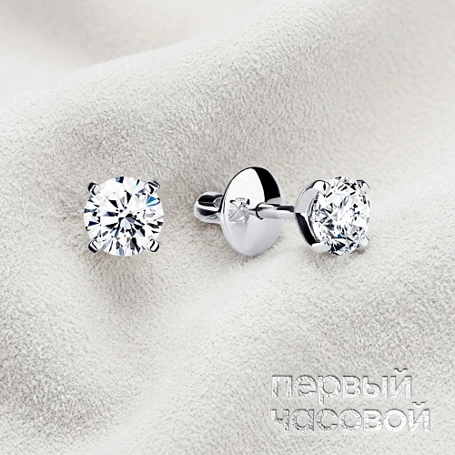 Серьги 1,02/1,05 ct. J/IF (3 Excellent) Round Diamonds