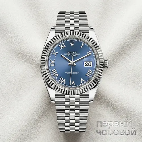 Oyster Perpetual Datejust 41mm Blue Azzuro Romain Dial
