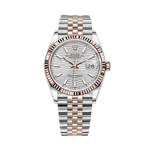 Datejust 36mm Steel and Everose Gold Flutted Dial