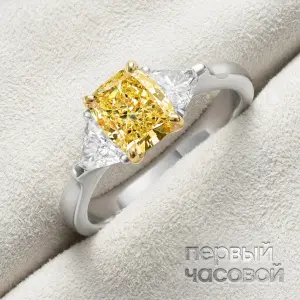 Studio jewelry Кольцо с бриллиантом 3,52 ct FY/VS2