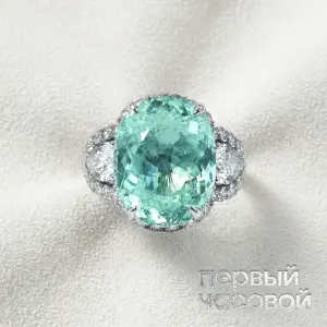 Studio jewelry Кольцо с турмалином &amp;quot;Параиба&amp;quot; 13,39 ct