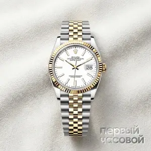 Rolex Datejust 36 mm Steel & Yellow Gold White Dial