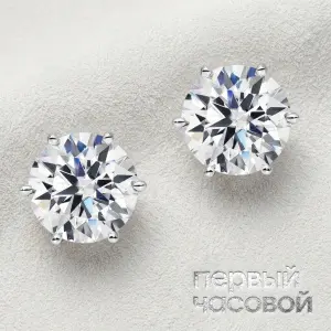 Studio jewelry Серьги с бриллиантами 1,00/1,01 ct F/SI1