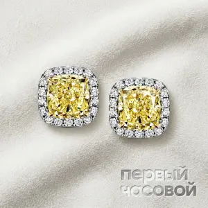 Studio jewelry Серьги с бриллиантами 1,50/1,55 ct W to X/VS1