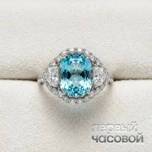Studio jewelry Кольцо с турмалином &amp;quot;Параиба&amp;quot; 7,32 ct