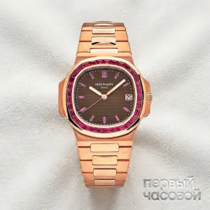 Patek Philippe Custom Nautilus Rose Gold And Ruby 40 mm