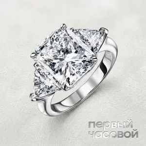 Studio jewelry Кольцо с бриллиантом 5,94 ct I/VS2