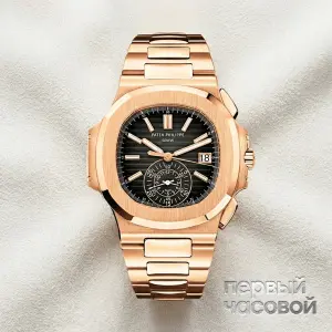 Patek Philippe Nautilus Chronograph Rose Gold Blue Dial