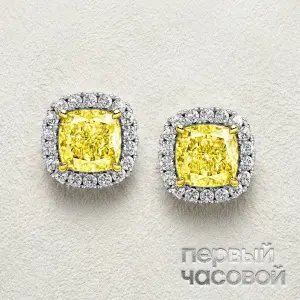 Studio jewelry Серьги с бриллиантами 2,01/2,01 ct W to X/VVS2-VS1