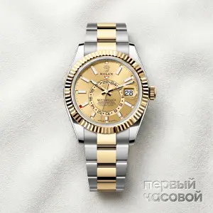 Rolex Sky-Dweller Steel & Yellow Gold Champagne Dial