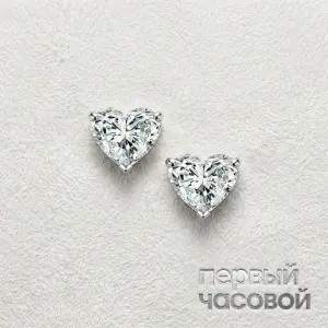 Studio jewelry Серьги с бриллиантами 0,90/0,90 ct H/VVS2 (Heart Diamonds)