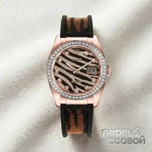 Rolex Datejust 36mm Zebra Rose Gold