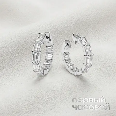 Серьги с бриллиантами 3,80 ct.