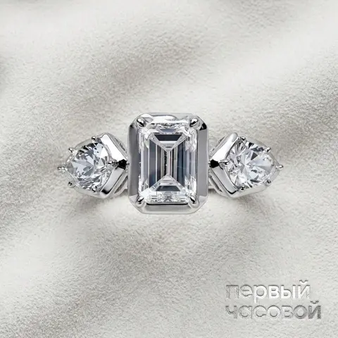 Кольцо с бриллиантом 1,01 ct. G/Si1